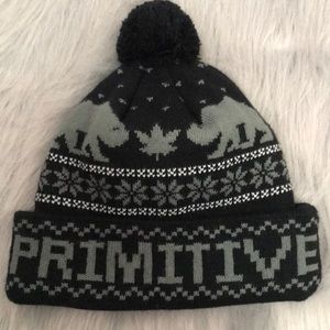 Primitive beanie hat with Pompom